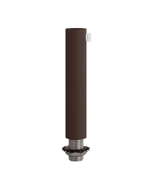 Serre-câble cylindrique en métal long 7 cm avec tige, écrou et rondelle