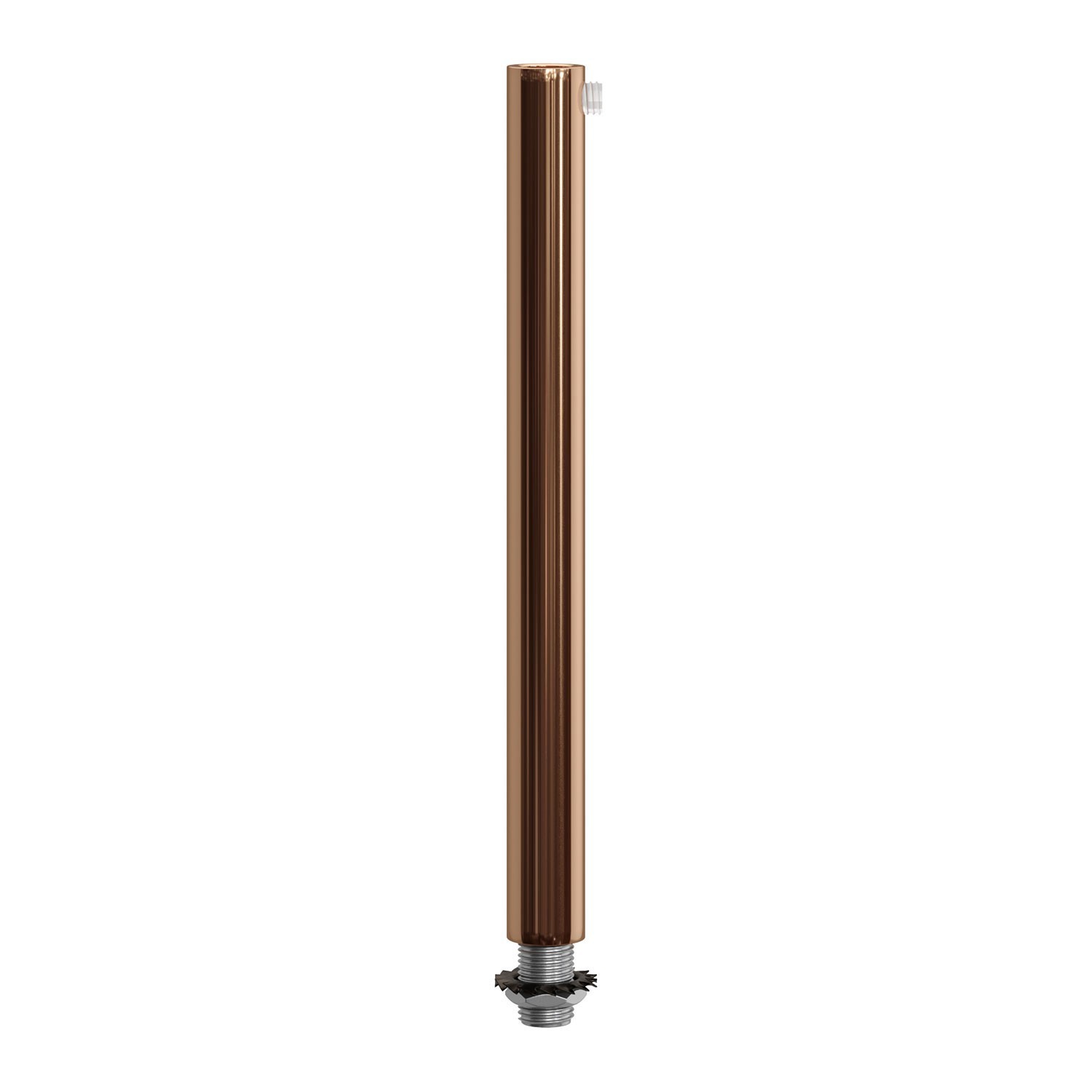 Serre-câble cylindrique en métal long 15 cm avec tige, écrou et rondelle