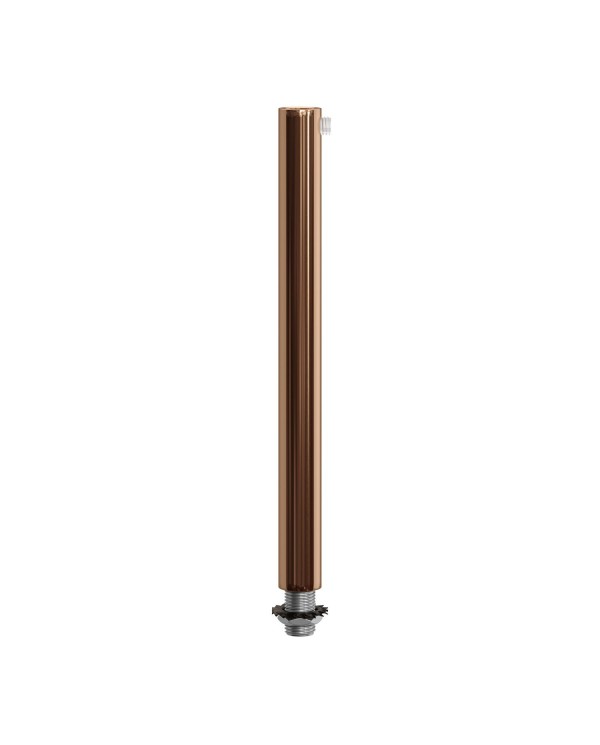 Serre-câble cylindrique en métal long 15 cm avec tige, écrou et rondelle