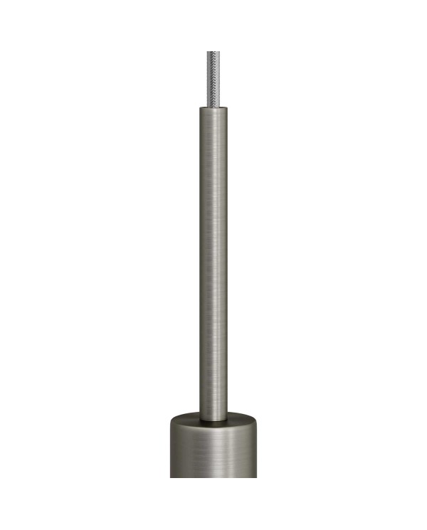 Serre-câble cylindrique en métal long 15 cm avec tige, écrou et rondelle