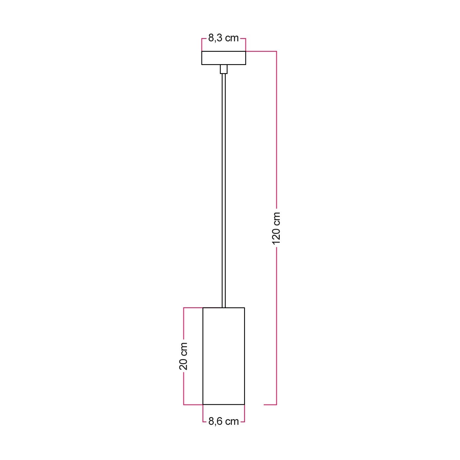 Hanglamp met houten lampenkap voor Tub-E27 spot