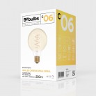 LED Gouden LED Carbon Filament lamp C06 Gebogen Spiraal Globe G95 4W E27 Dimbaar 1800K