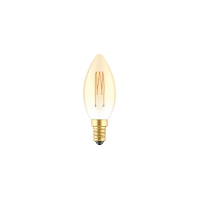 LED Gouden LED Carbon filament lamp C51 kaarsje C35 3,5W E14 Dimbaar 2700K