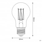 Ampoule Dorée LED Carbon Line Filament Cage Goutte A60 7W 640Lm E27 2700K Dimmable - C53