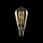 Ampoule Dorée LED Carbon Line Filament Cage Edison ST64 7W 640Lm E27 2700K Dimmable - C54