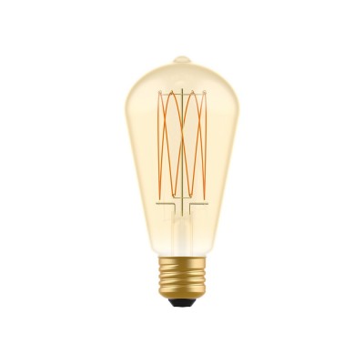 LED Gouden LED Carbon filament lamp C54 Edison ST64 7W E27 Dimbaar 2700K