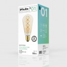 Ampoule LED Dorée B01 Ligne 5V Filament à spirale Edison ST64 1,3W 80Lm E27 2500K Dimmable