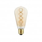 LED Lamp goud B01 5V Collectie Spiraal Filament Edison ST64 1,3W E27 Dimbaar 2500K