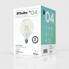 Ampoule LED Transparente B04 Ligne 5V Filament court Globo G125 1,3W 110Lm E27 2500K Dimmable