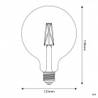 Ampoule LED Effet Porcelaine IRC 95 G125 7W 640Lm E27 2700K Dimmable - P04