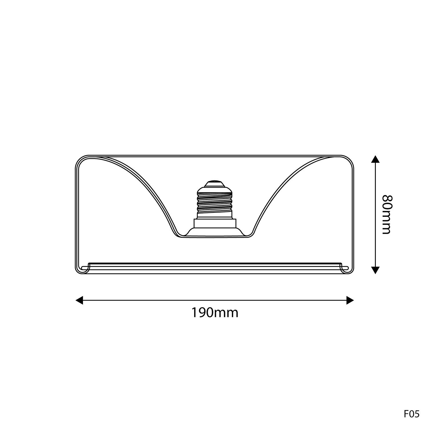 LED lamp in helder glas Ghost Line Inliggende Donut 195x83 6W 500Lm E27 2200K Dimbaar - G02