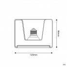 LED lamp in Smoky gefumeerd glas Ghost Line Inliggende Donut 120x90 6W 380Lm E27 1900K Dimbaar - G13