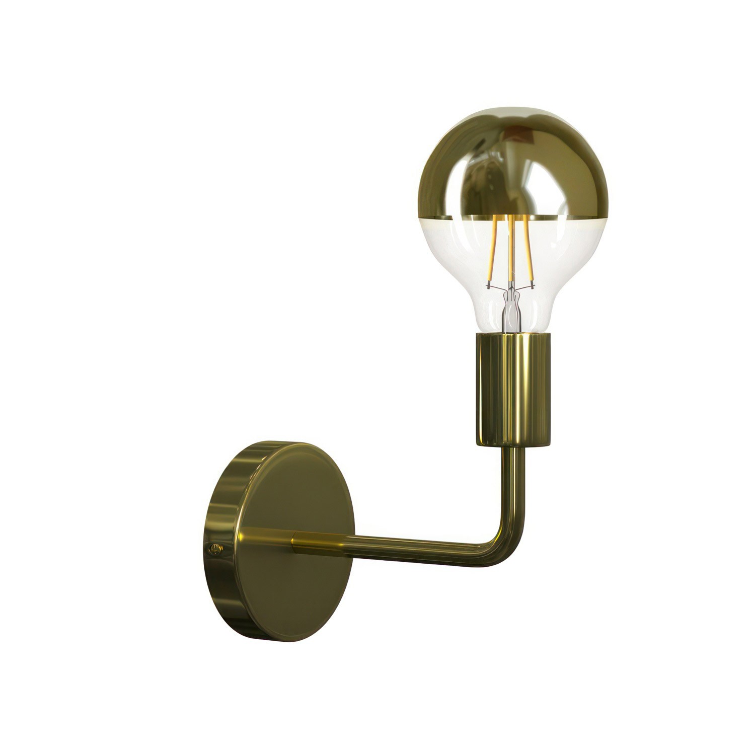 Fermaluce Metal, metalen wandlamp met gebogen arm