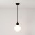 Pendant lamp with textile cable and coloured porcelain details - Made in Italy