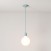 Pendant lamp with textile cable and coloured porcelain details - Made in Italy