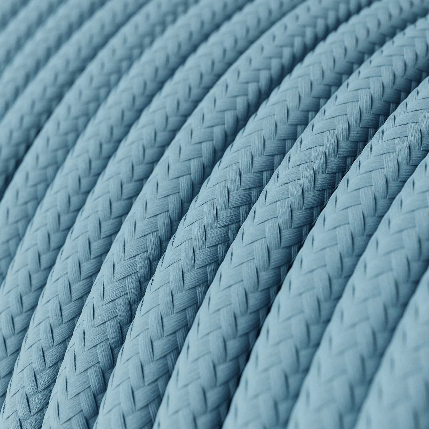 Suspension fabriquée en Italie avec câble textile et finition porcelaine colorée