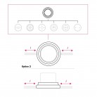 Base en porcelaine pour prise électrique et interrupteur/variateur