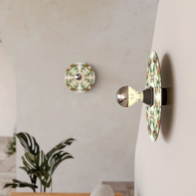 Wand- of plafondlamp met majolica lampenkap - IP44 Waterdicht