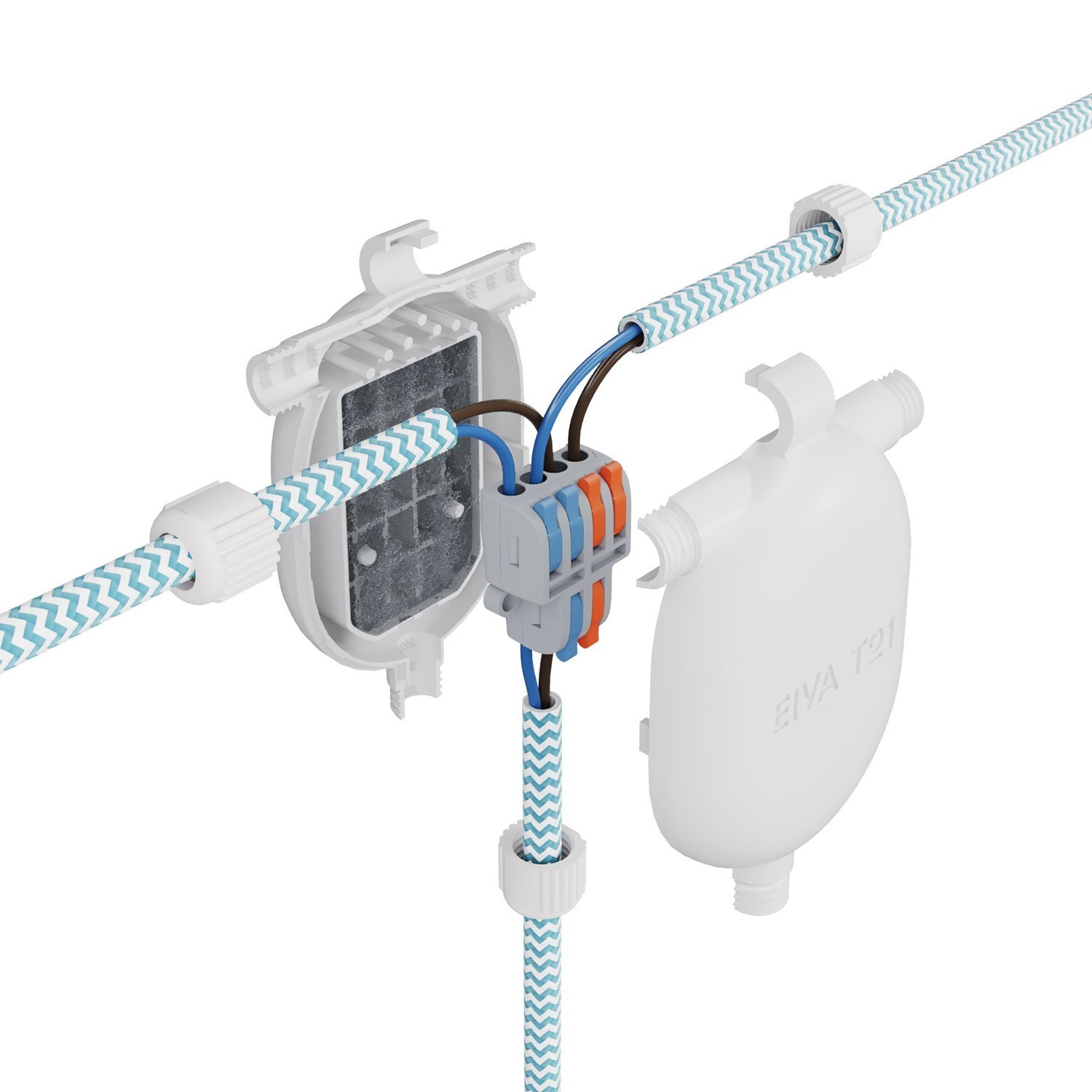 EIVA-3, connecteur 3 voies extérieur IP65 snap-in