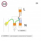 Kit de connexion WAGO compatible avec câble 2x pour Rosace à 1 trou