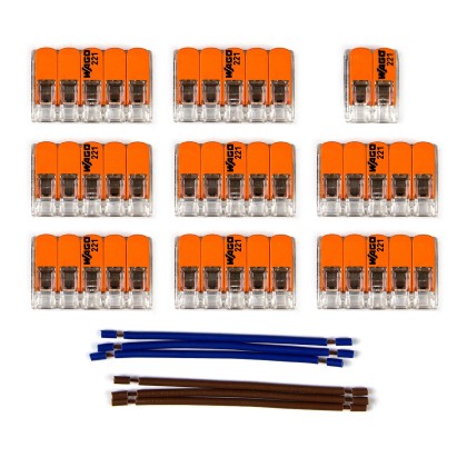 Kit de connexion WAGO compatible avec câble 2x pour Rosace à 12 trous