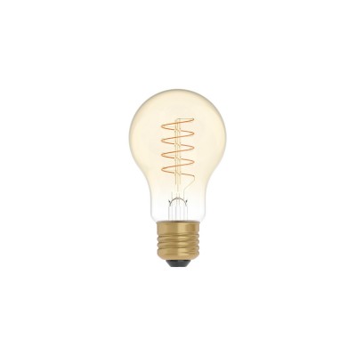 LED Gouden LED Carbon Filament lamp C03 Gebogen Spiraal Filament Drop A60 4W E27 Dimbaar 1800K