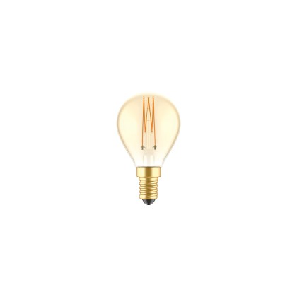 LED Gouden LED Carbon filament lamp C52 Mini Globe G45 3,4W E14 Dimbaar 2700K