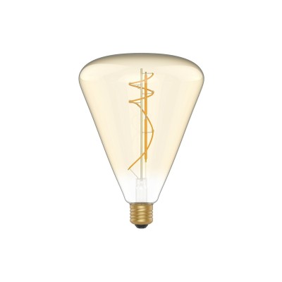 LED lamp in gouden glaskleur H06 Cone 140 8,8W E27 Dimbaar 2200K