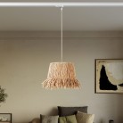 Track lamp met Honolulu raffia lampenkap