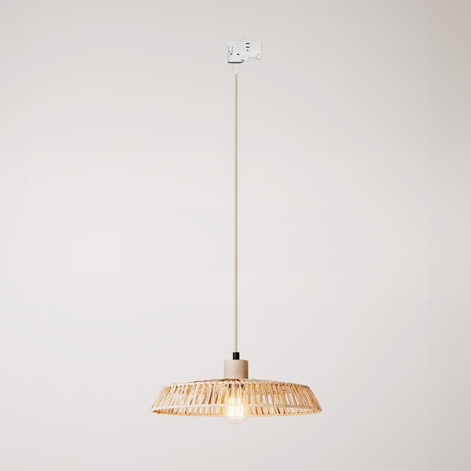 Track lamp met raffia lampenkap Moorea