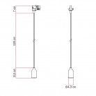 Suspension pour rail en silicone avec câble en textile