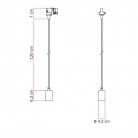 Suspension industrielle avec câble en textile et adaptateur pour rail