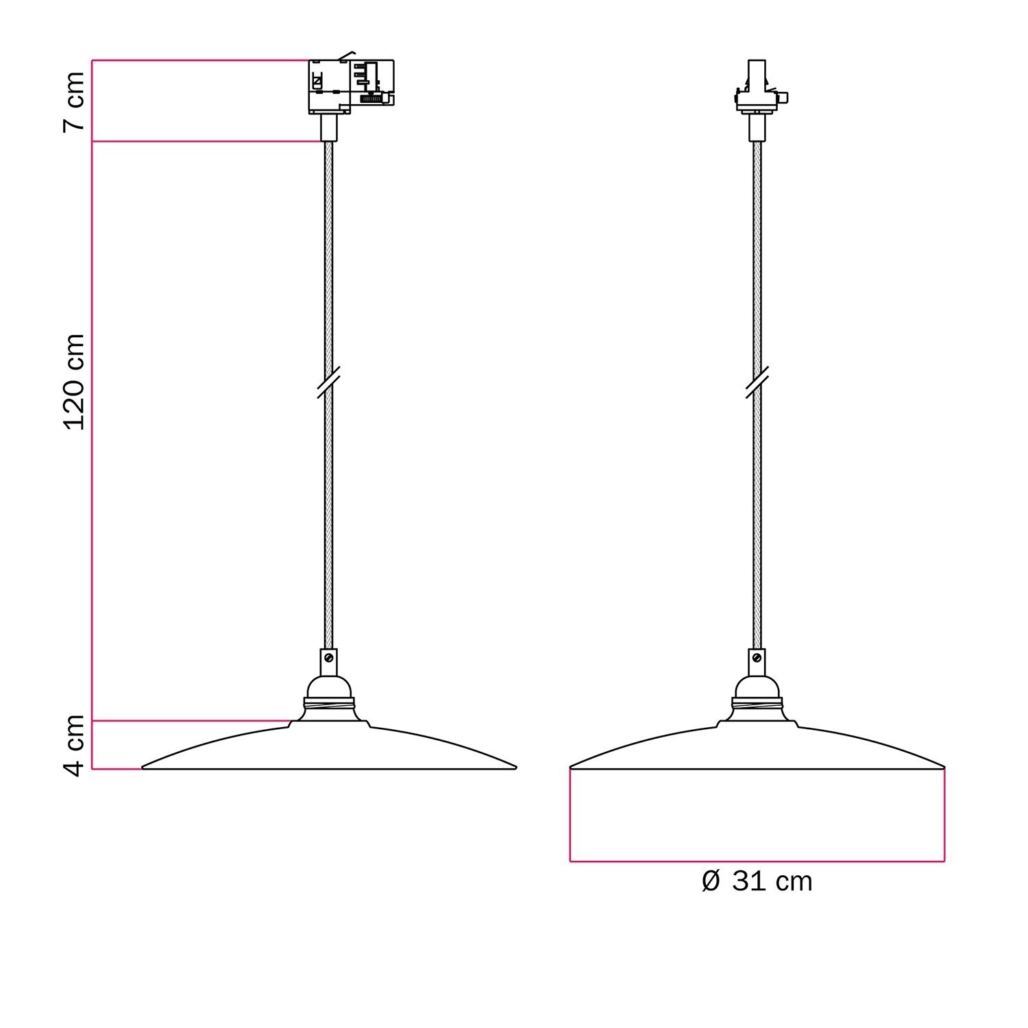 Hanglamp met keramische Piatto kap