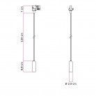 P-Light hanglamp met E14 lamphouder voor rails