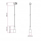 Suspension pour rail avec serre-câble de 7cm