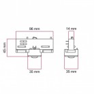 Eutrac adapter voor 3-fasige circuitrails - voor verlenging of verbuiging