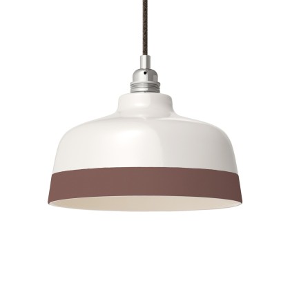 Tweekleurige keramische Coppa lampenkap, Materia collectie - Made in Italy