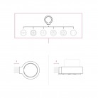 Base en porcelaine pour prise électrique et interrupteur/va et vient compatible avec Creative-Tubes - de 1 à 4 sorties