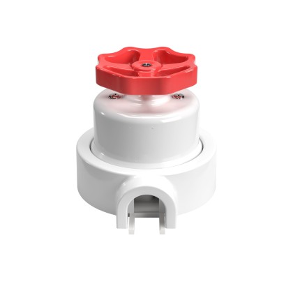 Kit interrupteur/va et vient à bascule avec bouton et base pour Creative-Tubes en porcelaine blanche - Rouge