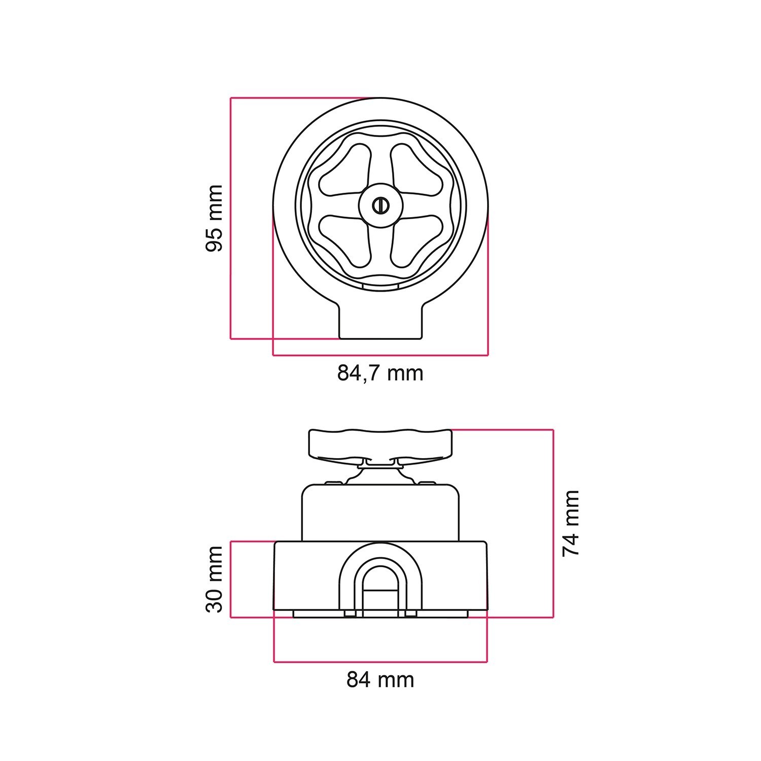 Kit interrupteur/va et vient à bascule avec bouton et base pour Creative-Tubes en porcelaine blanche