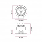 Kit interrupteur/va et vient à bascule avec bouton et base pour Creative-Tubes en porcelaine blanche