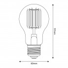 Ampoule LED transparente B03 Ligne 5V Filament vertical Goutte d'eau A60 1,7W E27 Dimmable 2500K