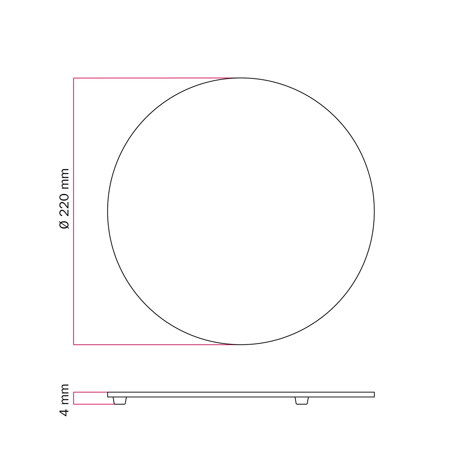 Ronde metalen lampvoet voor MAG-Y vloerlamp