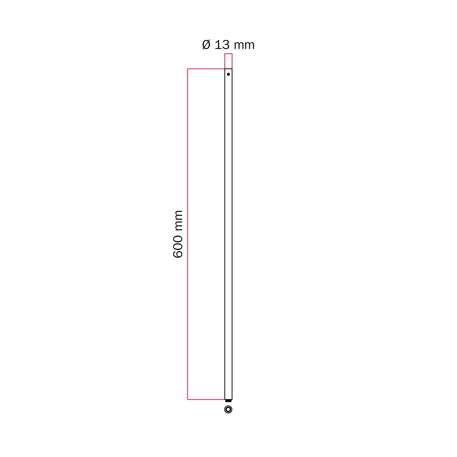 Tube d'extension en métal pour lampadaire MAG-Y