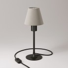 Lampe de table MAG-Y avec socle rond en métal et abat-jour