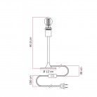 MAG-Y tafellamp met ronde metalen voet en fitting voor lampenkap