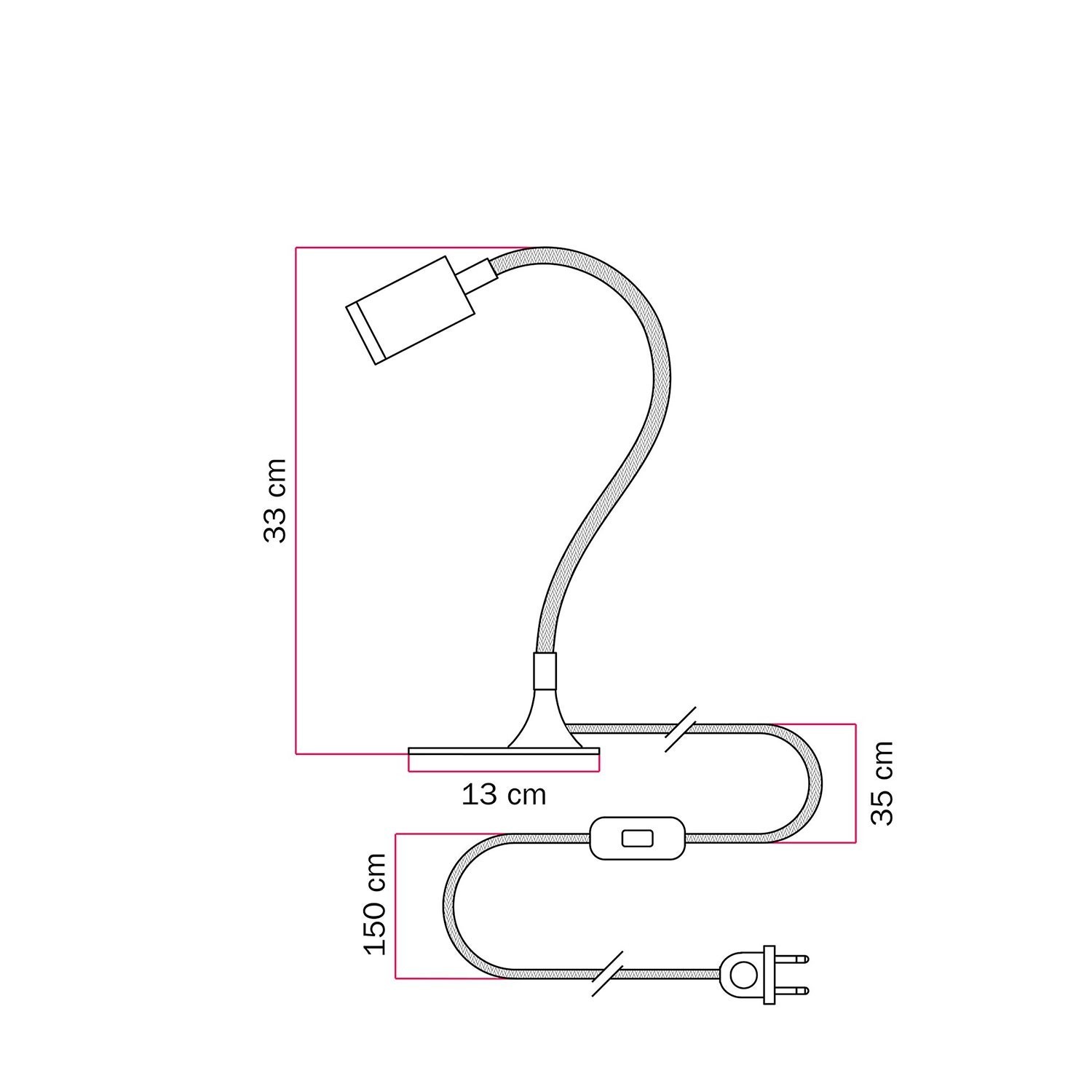 MAG-Y bureaulamp met Flex, ovale metalen voet en spot