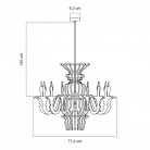 Hanglamp met klassieke SHHANDELIER kap gemaakt van geluidsabsorberend materiaal