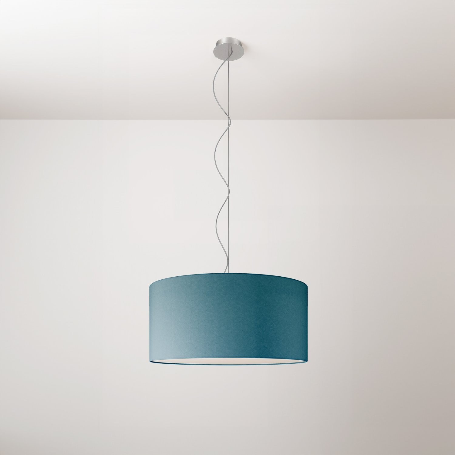 Cilindro Medium stoffen hanglamp met lampenkap - Made in Italy