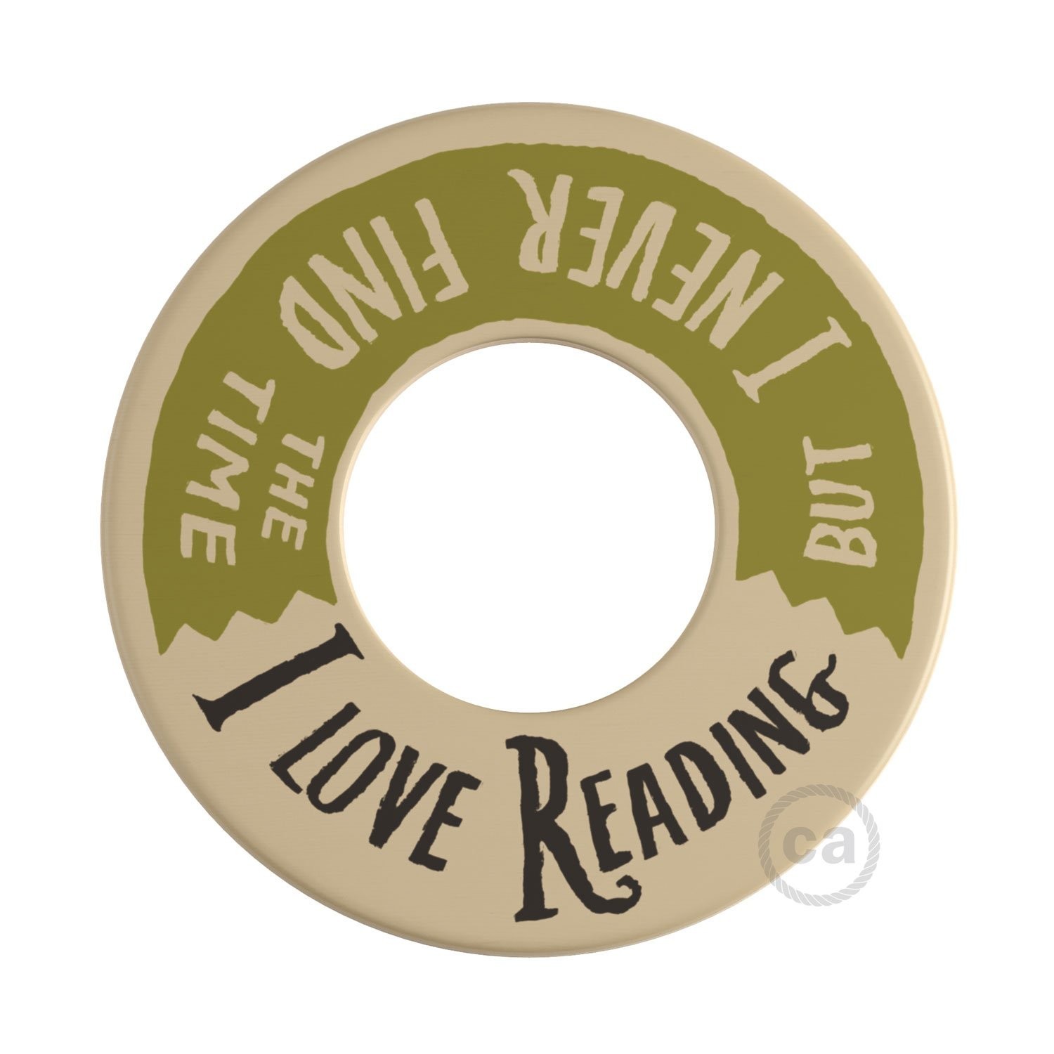 MINI-UFO: reversible wooden disk READING BALLSH*T collection, subject LOVE READING + 2 PAGES